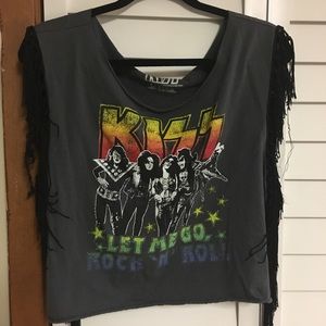 Kiss fringe tank top